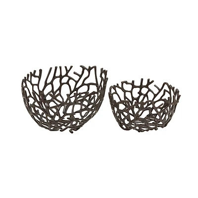 Aluminum Coastal Decorative Bowl Set