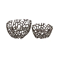 Aluminum Coastal Decorative Bowl Set