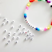 White Alphabet Crafting Beads by Bead Landing™