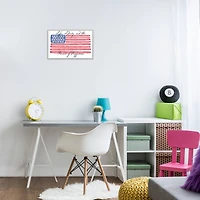 Stupell Industries All American Patriotic Phrase Framed Giclee Art