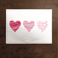 Tri Hearts Poly Twill Placemat
