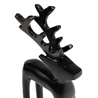 Mind Reader Modern Reindeer Figurine, Black