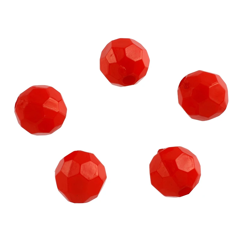 8mm Faceted Acrylic Round Craft Beads by Bead Landing