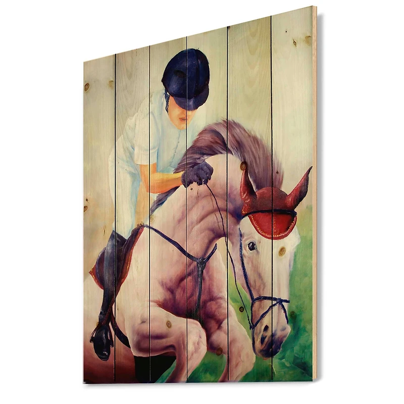 Designart - Jockey On Galoping Horse