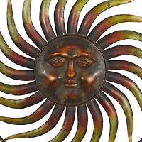 Brown Sun Metal Rustic Wall Decor