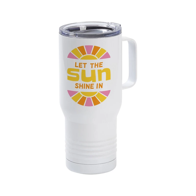 Craft Express 22oz. White Stainless Steel Tumbler with Ringneck Grip & Handle, 4ct.