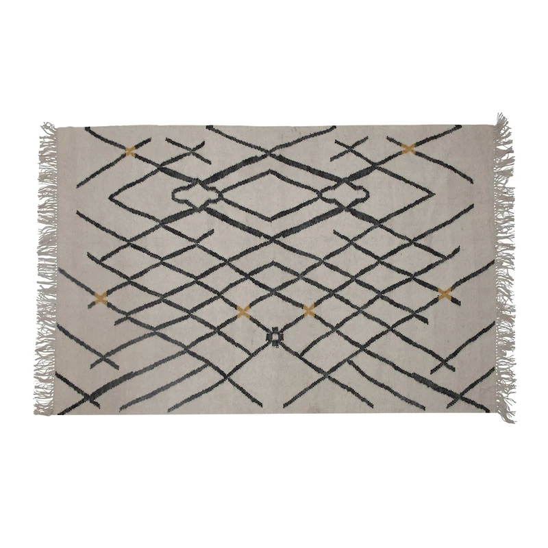 Hello Honey® 6ft. Woven Wool & Cotton Textured Rug