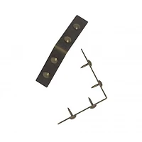 Dritz Home® Small Antique Brass Campaign Textured Right Angles, 4ct.