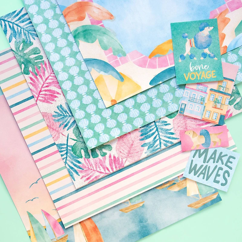 Craft Smith 12" x 12" Jet Set Joy Paper Pad, 48 Sheets