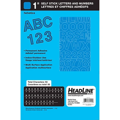 Headline Sign® Helvetica Capital Letters Vinyl Stickers