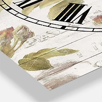 Designart French Roses 3 Panel Farmhouse Wall Clock