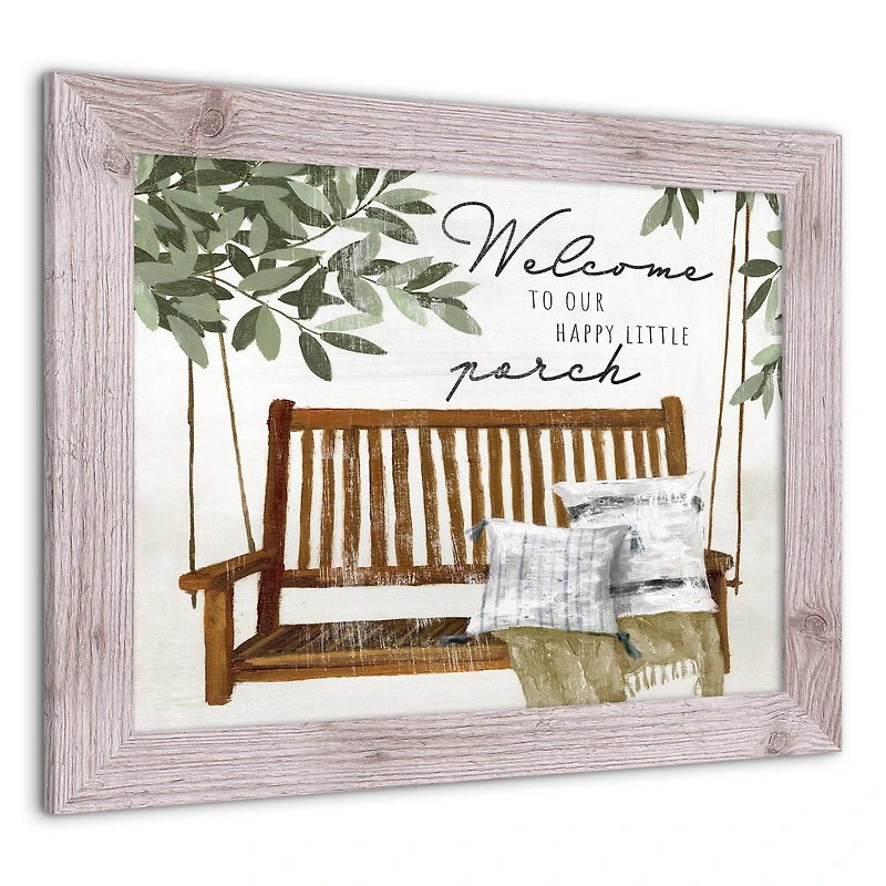 Welcome to Our Porch 16" x 20" Western White Framed Print
