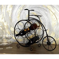 21"  Rustic Brass Bicycle Wine Holder Rack
