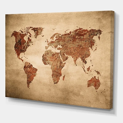 Designart - Ancient Map of The World VII