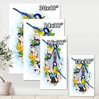 Designart - Two Tit Birds Sitting Near The Nest With Eggs I