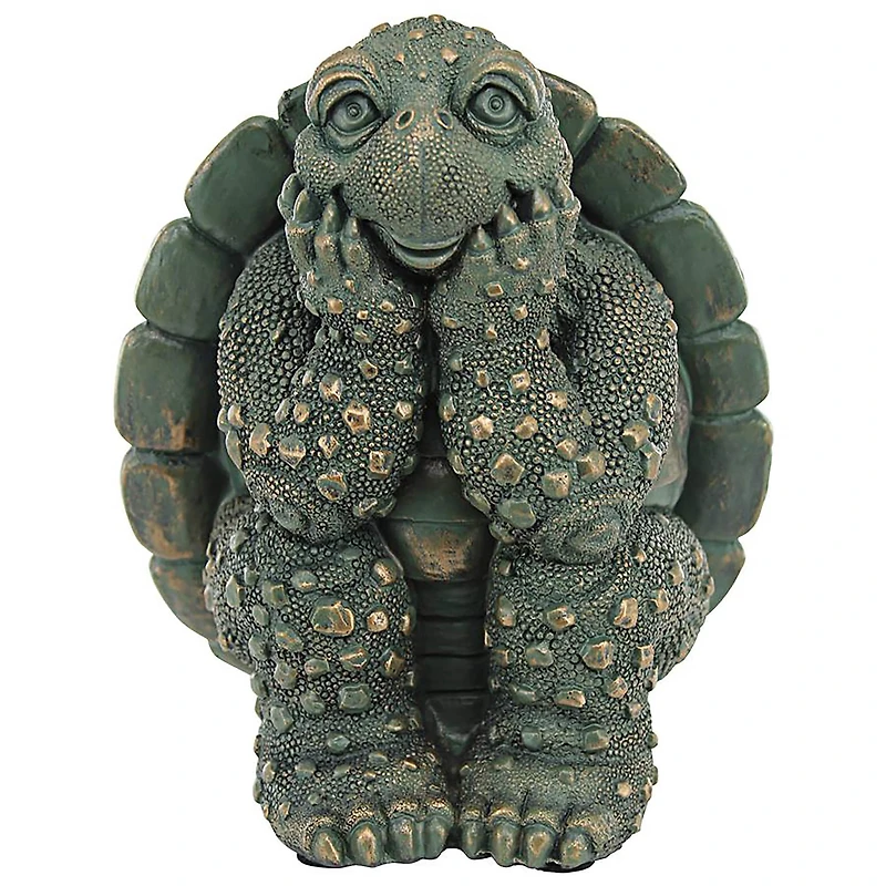Design Toscano 7.5" The Thinker Turtle Garden Statue