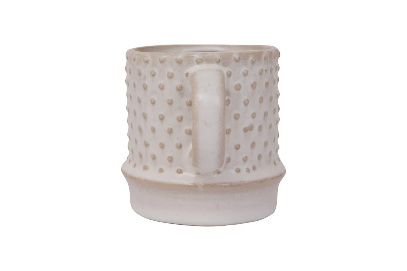 Hello Honey® White Hobnail Pattern Stoneware Mug Set