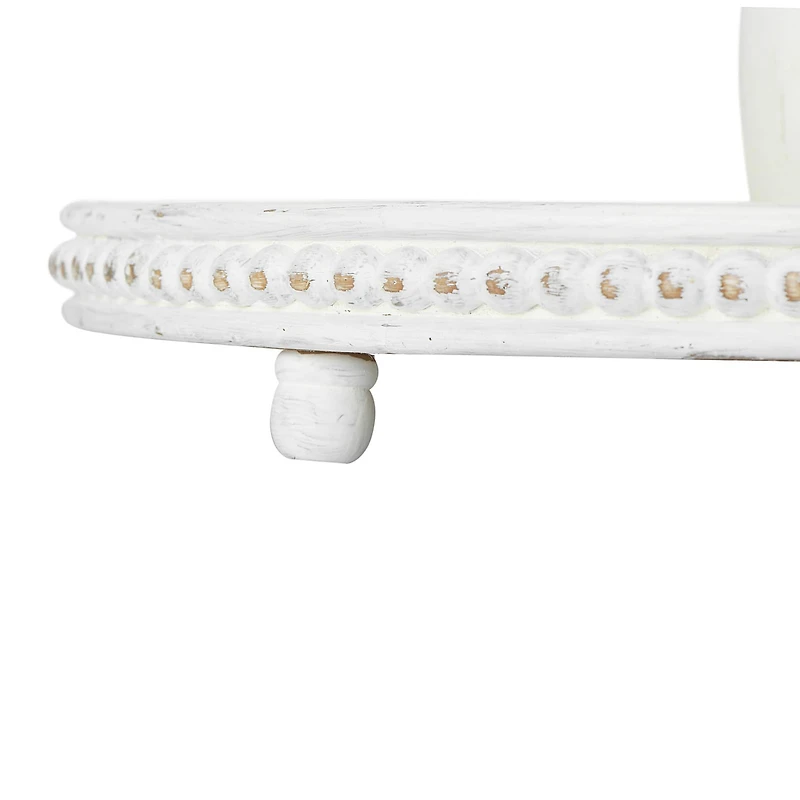 Hello Honey® 24.8" White 3-Tier Decorative Wood Tray