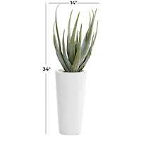The Novogratz 3ft. Contemporary Style Succulent Artificial Foliage in White Pot