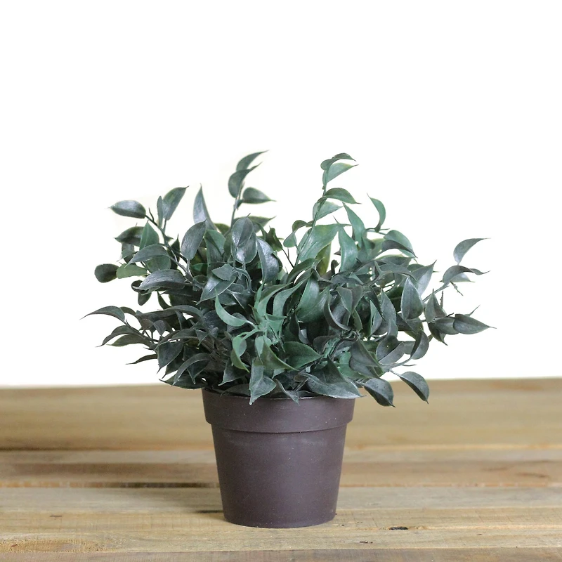 9.5" Decorative Artificial Greenery in Brown Pot