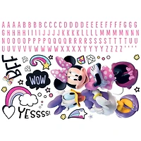 RoomMates Minnie Mouse Peel & Stick Giant Wall Decal Set with Alphabet