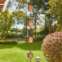 Glitzhome® 8.5ft. Copper Cup Shaped Rain Chain