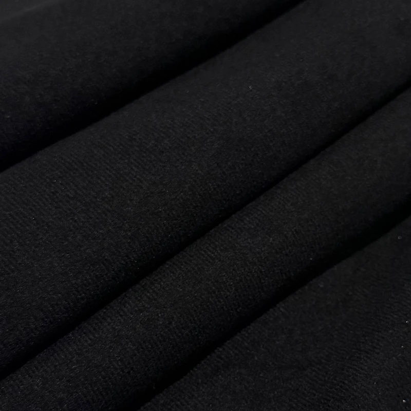 Feldman Black Faux Suede Fabric
