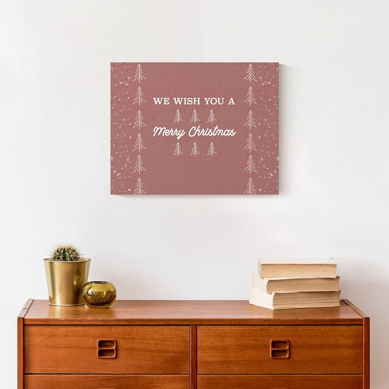 We Wish You a Merry Christmas Canvas Wall Art