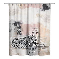 Jungle Cat Abstract I 71" x 74" Shower Curtain