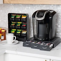 Mind Reader Anchor Collection Black Coffee and Tea Dispenser Set