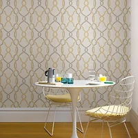 NuWallpaper Sausalito Taupe & Yellow Peel & Stick Wallpaper