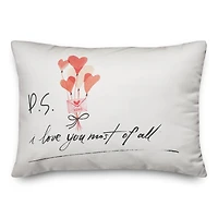 Valentines Balloons 14" x 20" Throw Pillow