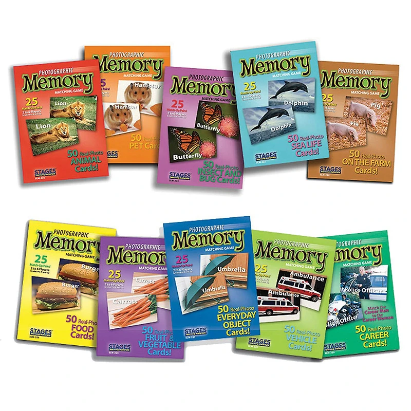 Set of 10 Memory Games