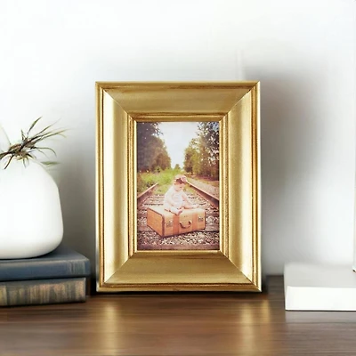 DII® Antique Gold Rub Farmhouse 4" x 6" Picture Frame