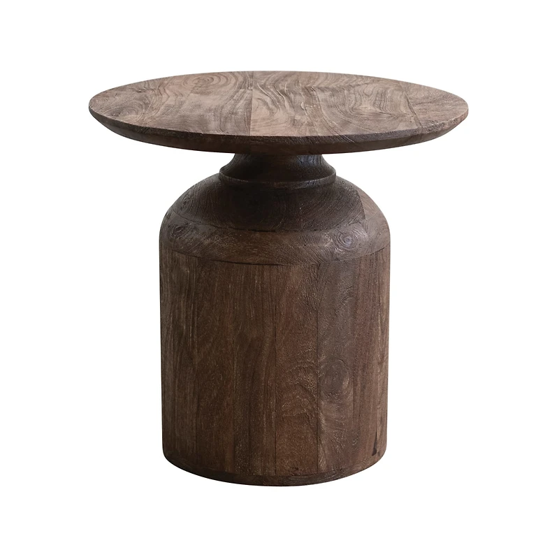 Hello Honey® 19.5" Brown Stained Finish Mango Wood Side Table