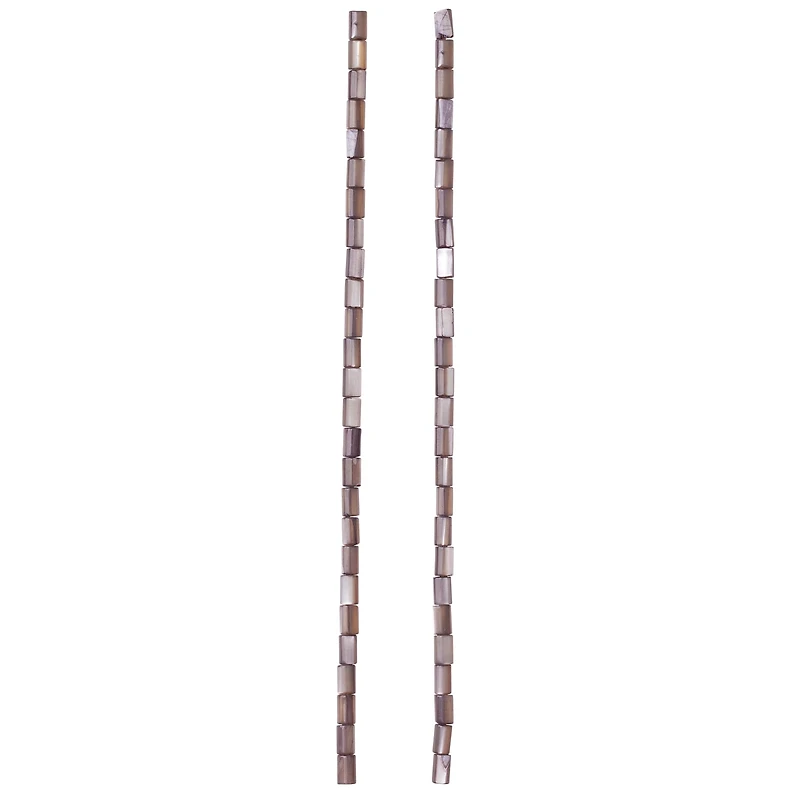 Black Mother of Pearl Tube Beads, 5mm by Bead Landing™