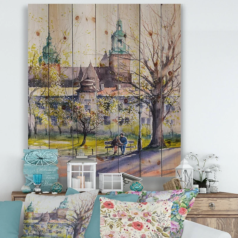 Designart - Castel Through The Trees of The Park