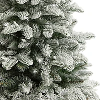 4ft. Pre-Lit Flocked North Carolina Fir Artificial Christmas Tree, Clear Lights