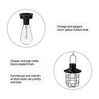 Glitzhome® 10" Wire Solar Powered Outdoor Hanging Lantern