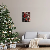 Stupell Industries Hanging Red Ornaments Christmas Tree Canvas Wall Art
