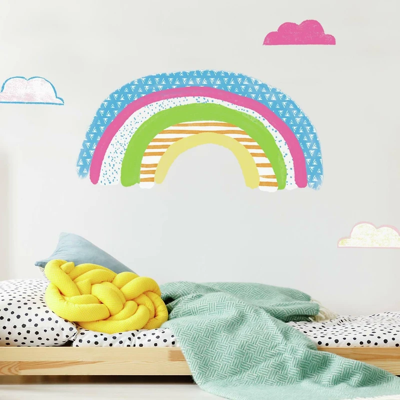 RoomMates Pattern Rainbow Peel & Stick Giant Wall Decals