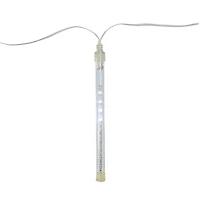 10ct. White Transparent Dripping Icicle Snowfall Christmas Light Tubes with Clear Wire