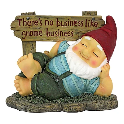 Design Toscano 8" Irving Gnomlin Resting on His Laurels Garden Gnome Statue