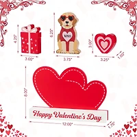 Glitzhome® 12" Valentine's Wooden Table Block Set