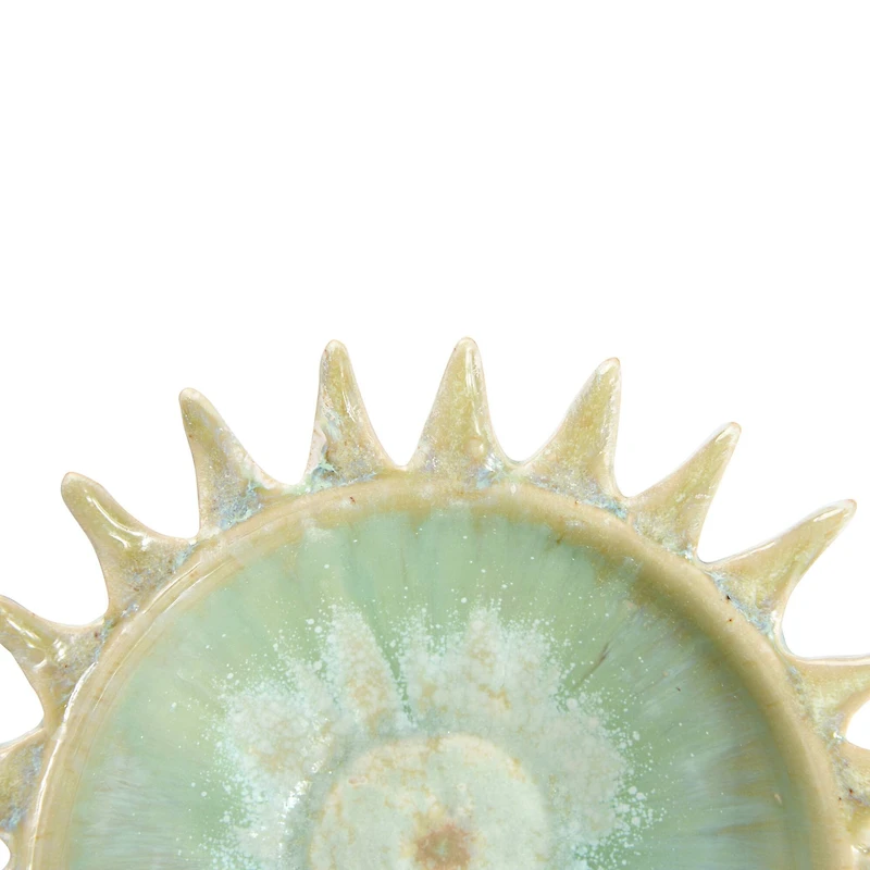 Hello Honey® 8.5" Assorted Celadon Stoneware Sunburst Shaped Serving Bowl with Opal Reactive Glaze