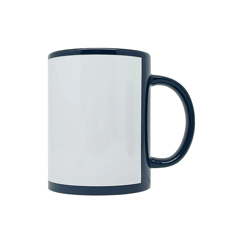 15oz. Black with White Patch Sublimation Mug by Make Market®