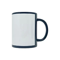 15oz. Black with White Patch Sublimation Mug by Make Market®