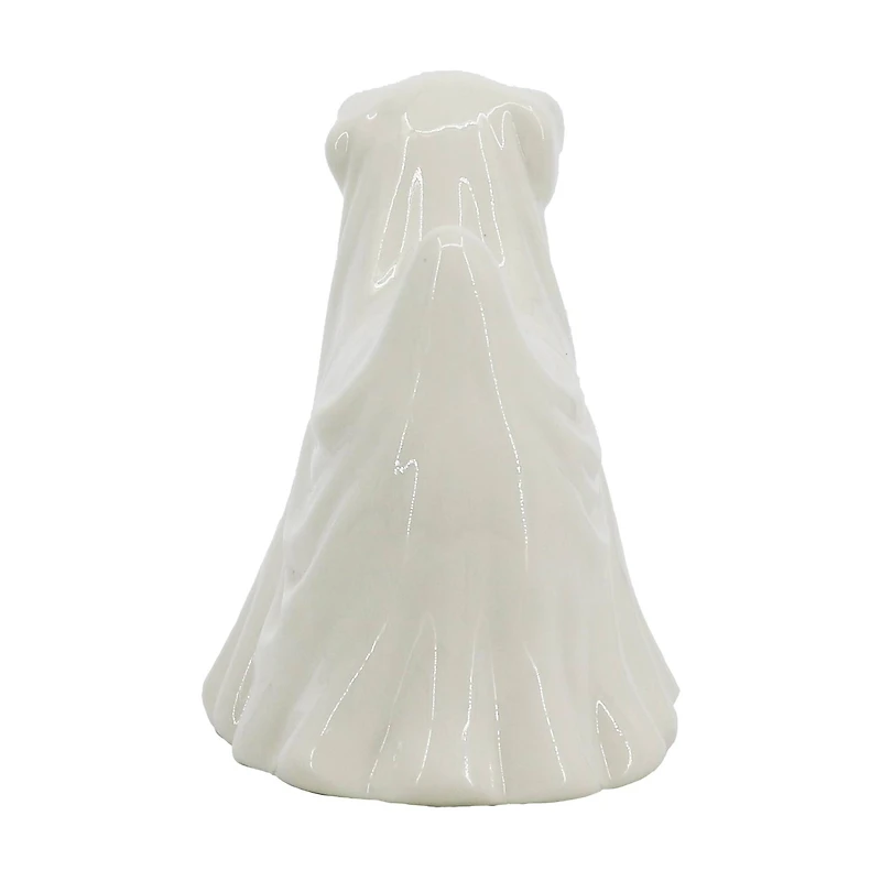 6.75" White Ghost Dog Pre-Lit Ceramic Tabletop Décor by Ashland®
