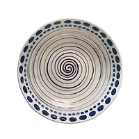 Hello Honey® 14.75" Round Hand-Painted Stoneware Serving Bowl with Design