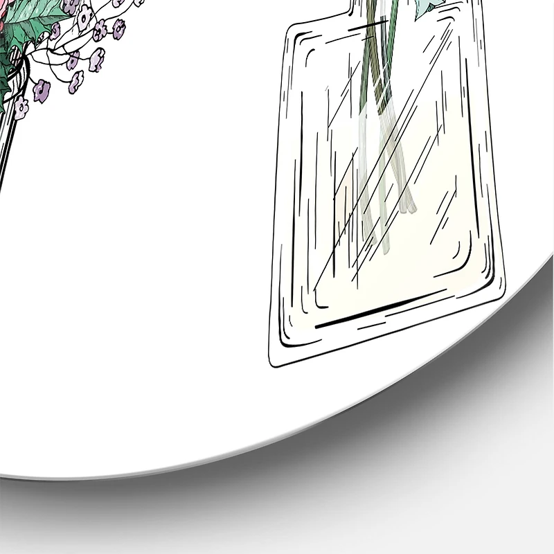 Designart - Bouquets of Wildflowers In Transparent Vases I